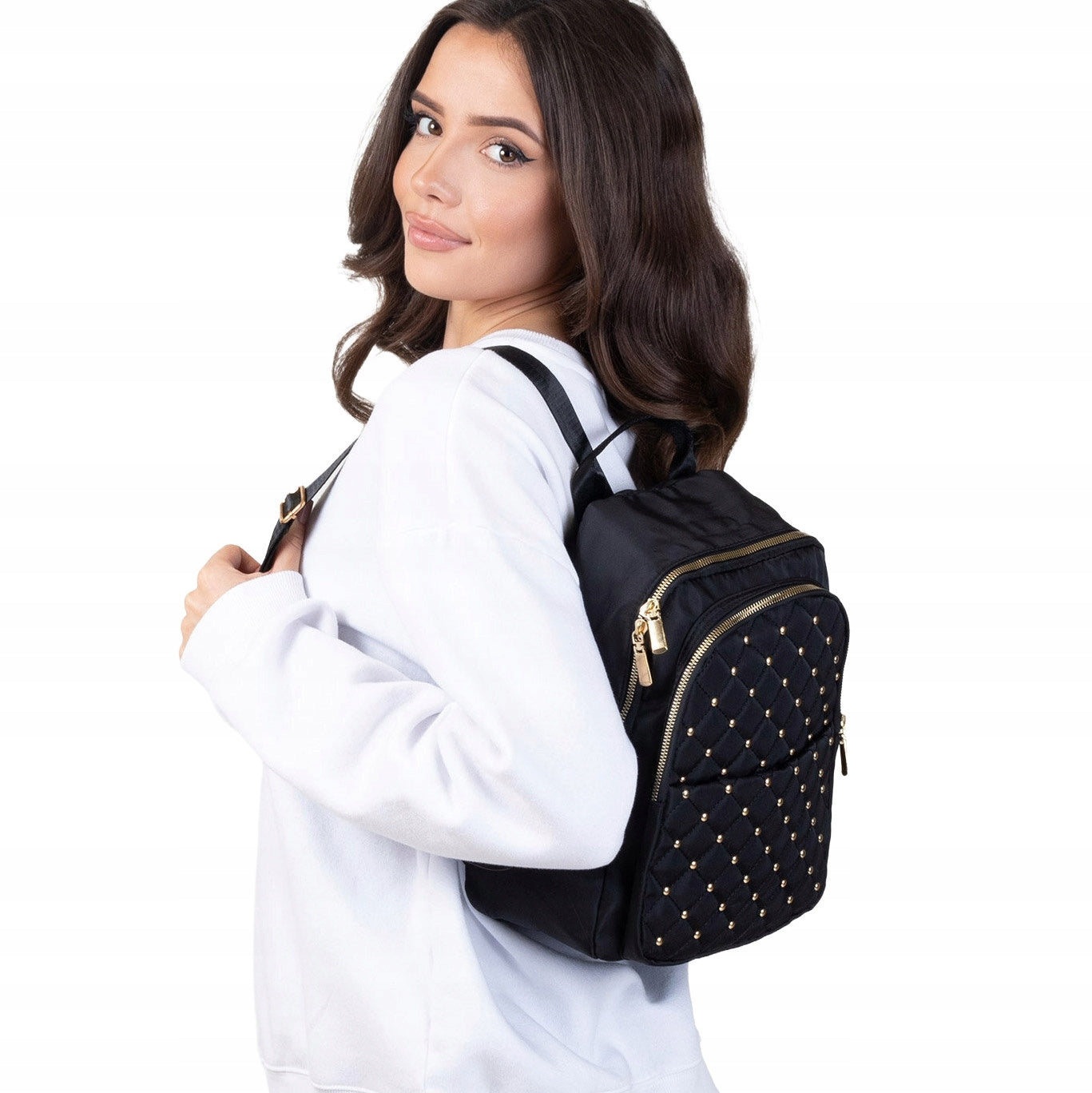 Alessio Women's BACKPACK ROOMY Urban School QUILTED Bag