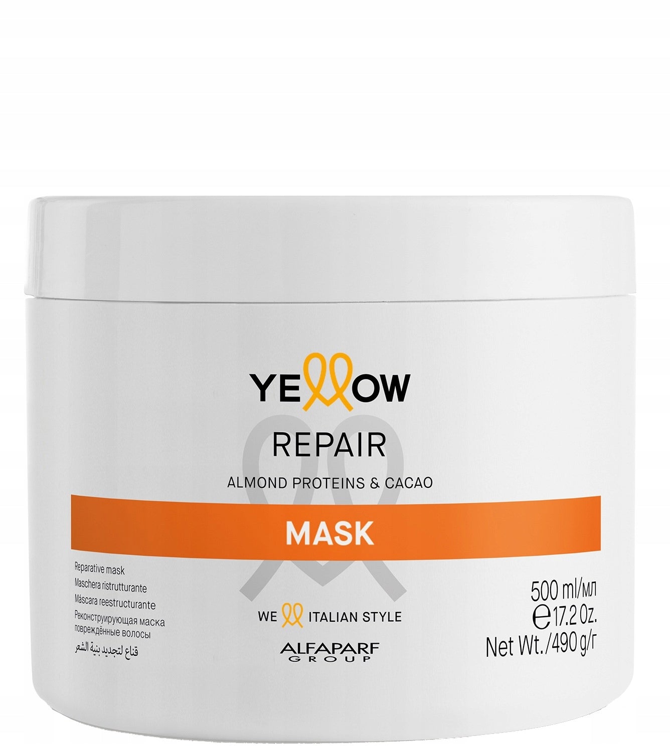 Aufbauende Maske für stark geschädigtes Haar Alfaparf Yellow Repair Maske, 500 ml 