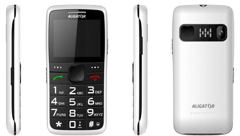 Aligator A675 Senior bílý + stolní nabíječka Brand Aligator