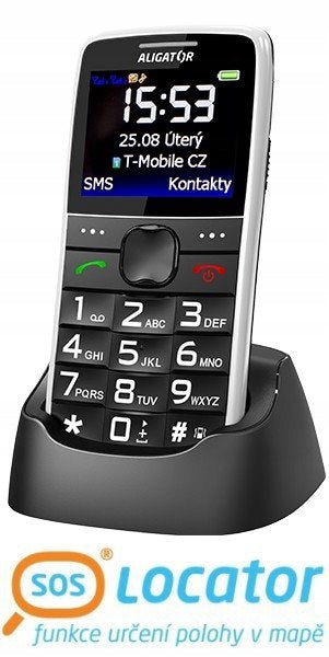 Aligator A675 Senior bílý + stolní nabíječka Built-in memory 512 GB