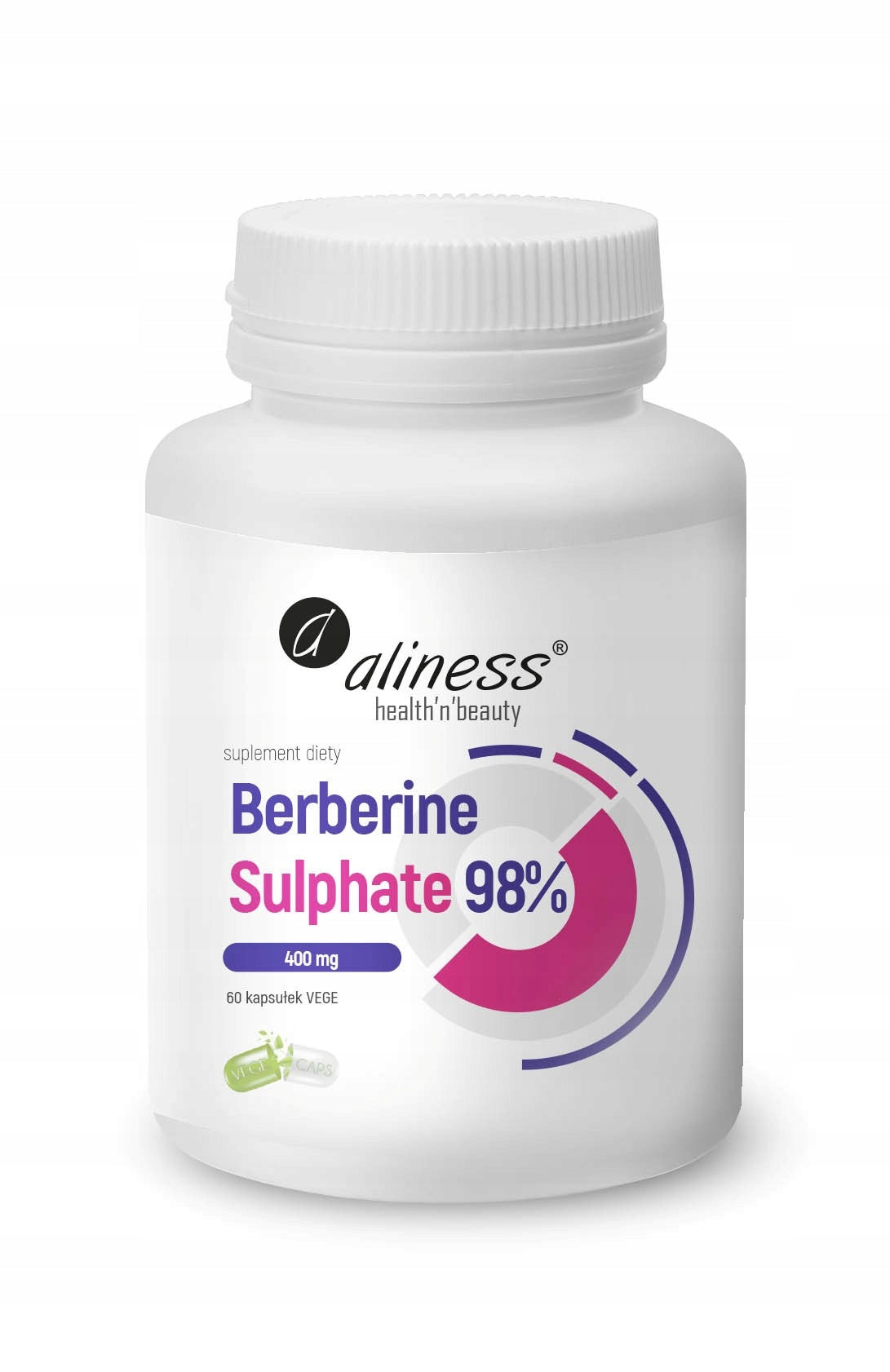 Aliness BERBERINE sulfate 98% 400mg Extract slimming DIABETES reduction