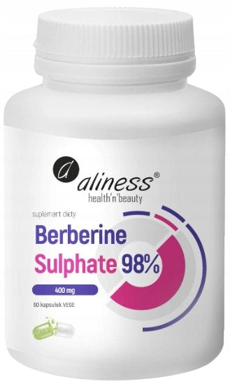 Aliness Berberine Sulphate 98% 400 mg 60caps. SLIMMING IO DIABETES