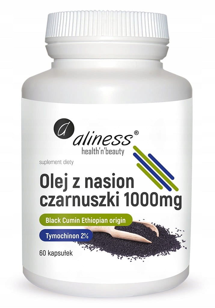 Aliness Black cumin oil 1000mg OMEGA ACIDS SUGAR LEVEL 6Okap
