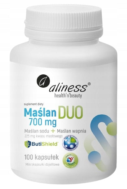 Aliness Buttermilk DUO 700mg Calcium and Sodium 225mg Butter Acid 100 kaps INTESTINAL