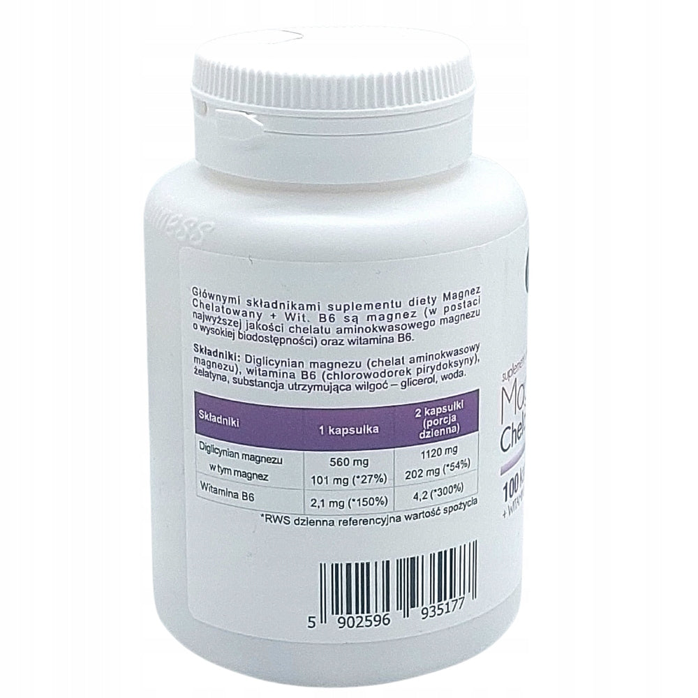 Aliness Chelated Magnesium Capsules 100 Pack Manufacturer code 5902596935177