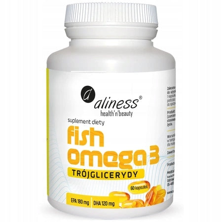 Aliness FISH OMEGA 3 Triglycerides EPA 180mg DHA 120mg IMMUNITY Heart 60k Medical device no