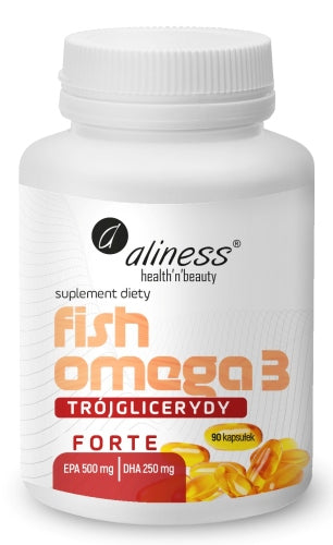 Aliness Fish Omega-3 FORTE 500/250 mg 90 kaps triglycerides EPA+DHA