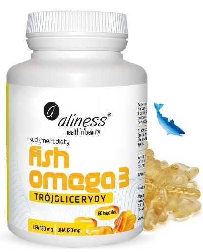 Aliness Fish Omega 3 FORTE Triglycerides 500/250mg 60 kap Heart Support