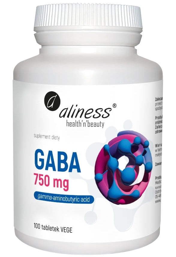 Aliness GABA 750mg ACID GAMMA AMINOBUTYRED relaxation