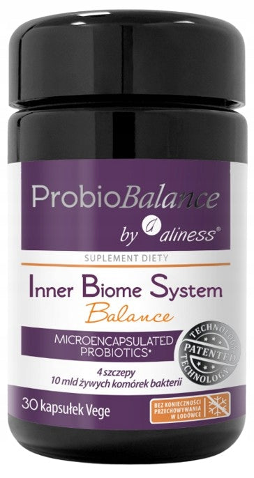 Aliness Inner Biome System Balance Dietary Supplement 10 Billion CFU x 30 Veggie Caps