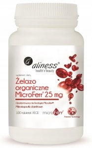 Aliness Iron MicroFerr 25mg CONCENTRATION BIOAVAILABLE WEAKNESS VEGE 100
