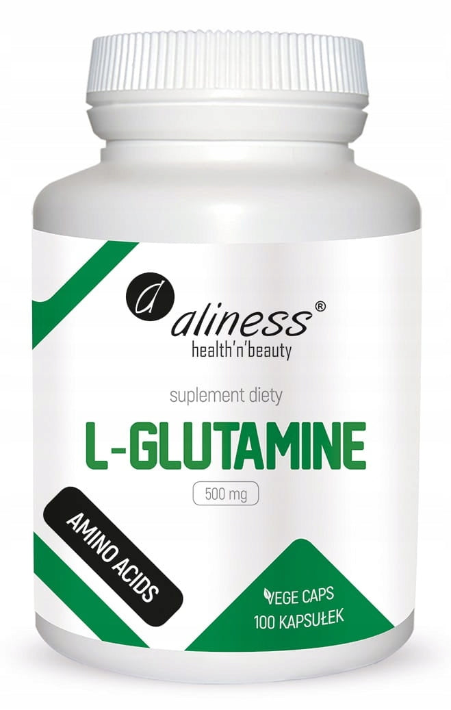 Aliness L-GLUTAMINE 500mg 100caps VEGE INtestinal RESISTANCE STOMACH