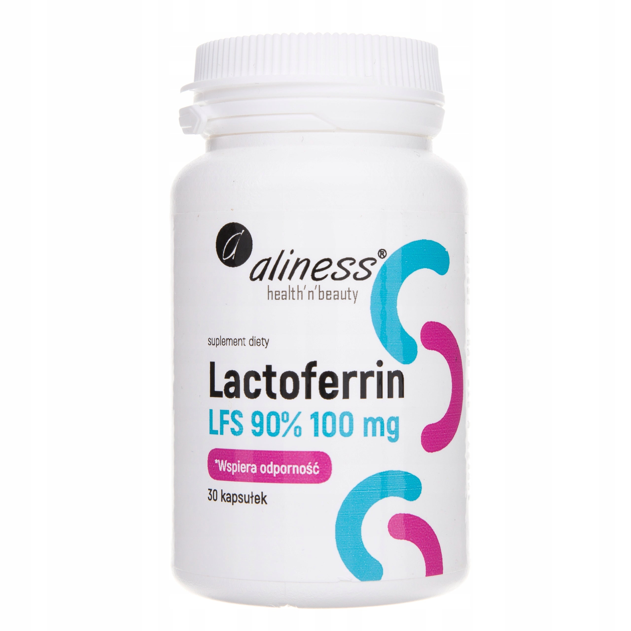 Aliness LACTOFERRIN GUT immunity Viruses absorption Iron 30 capsules Medical device no