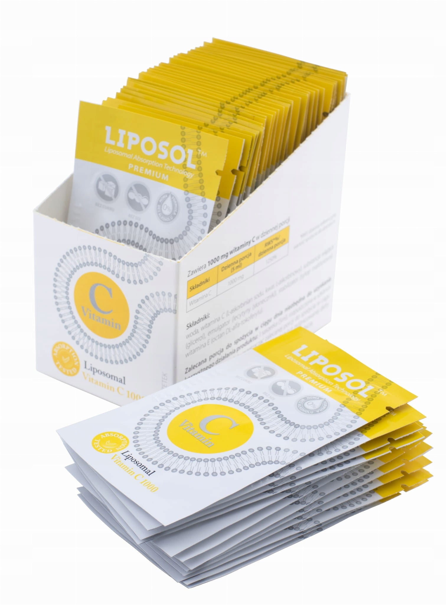 Aliness Liposol Liposomal vitamin C buffered 1000mg RESISTANCE 40 sachets
