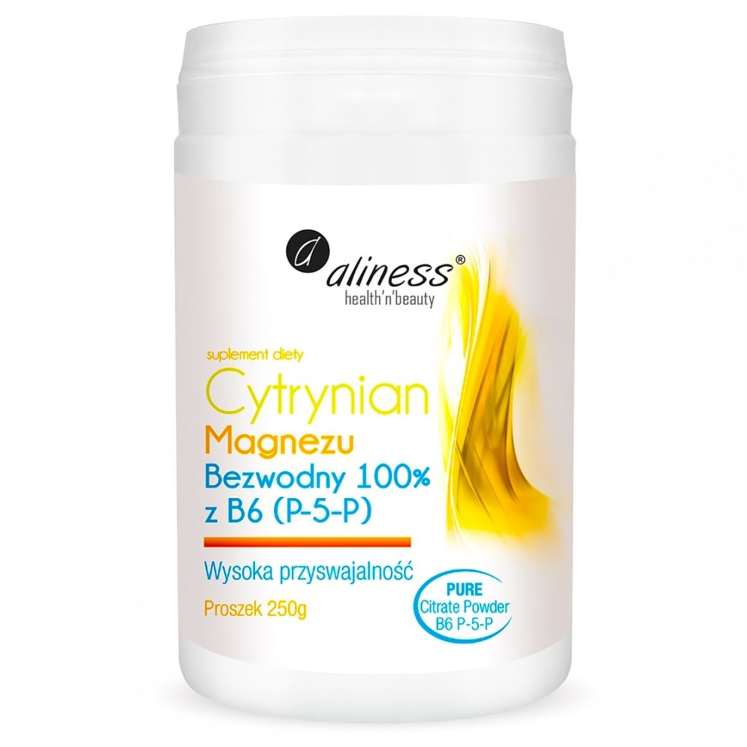 Aliness Magnesium Citrate + Vitamin B6 Stress cramps better sleep 250g
