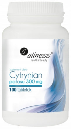 Aliness POTASSIUM CITRATE 300mg MUSCLE SPASMS WEAKNESS HEART VEGE 100t