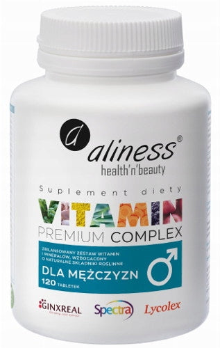 Aliness Premium Vitamin Complex 23 VITAMINS AND MINERALS FOR MEN 120t Brand Aliness
