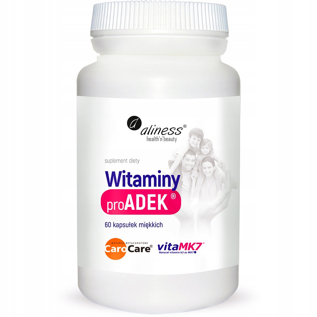 Aliness Pro ADEK Vitamin A D E K MK-7 COMPLEX Immunity Vision Bone 60k