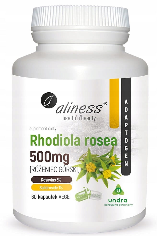 Aliness Rhodiola 500mg ADAPTOGEN MEMORY VEGE 60caps