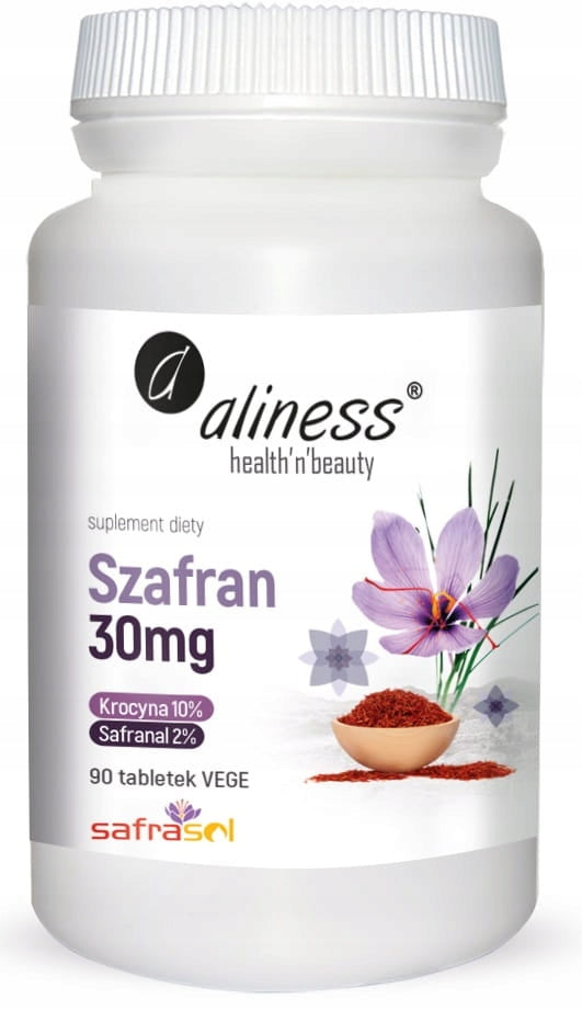Aliness Saffron Safrasol 2/10% 30mg PMS MOOD IMPROVEMENT LIBIDO VEGE 90