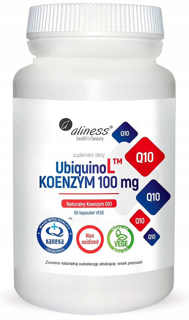 Aliness UbiquinoL 100mg NATURAL COENZYME Q10 HEART MUSCLES VEGE 60k