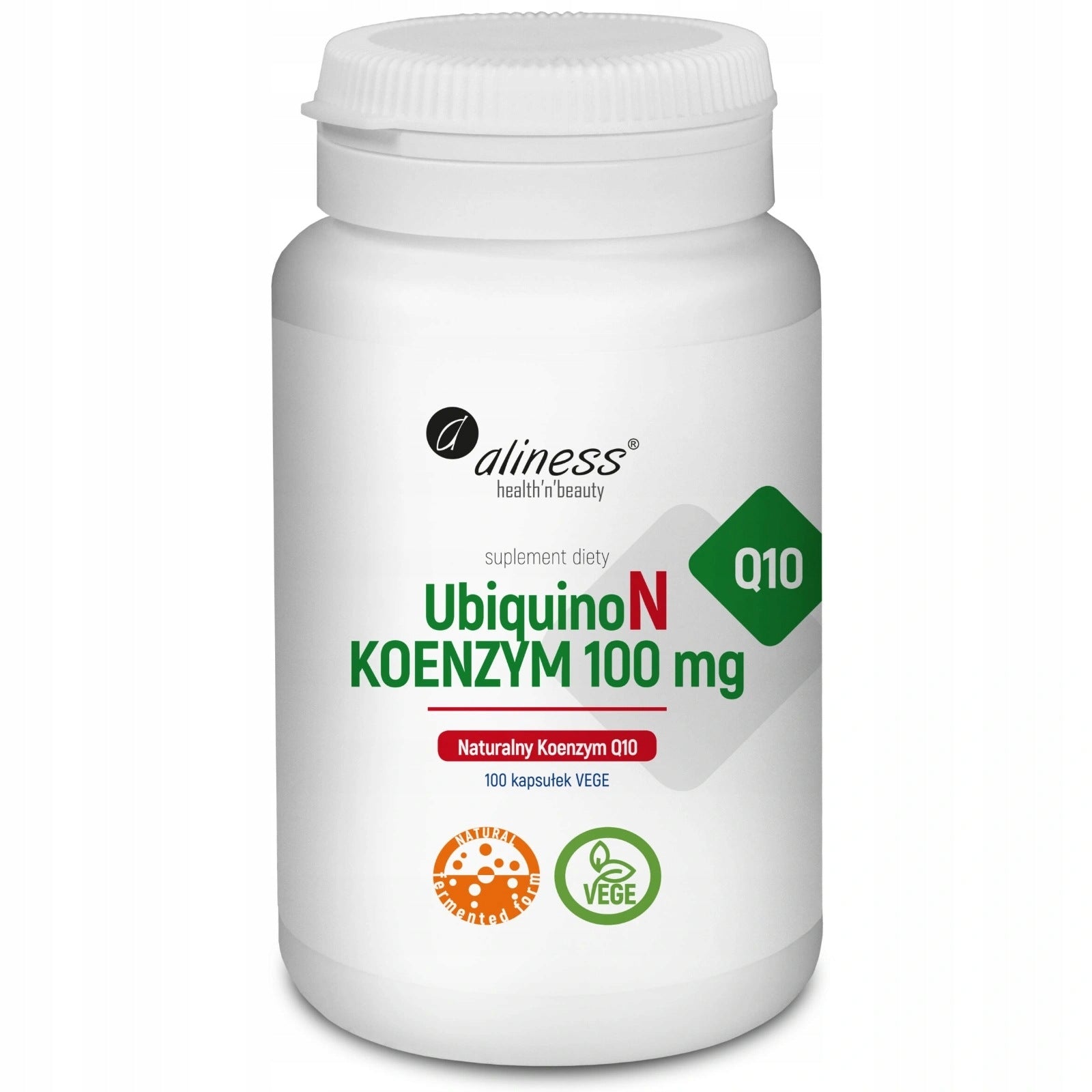 Aliness Ubiquinone COENZYME Q10 100 mg 100 kaps ENERGY YOUTH SKIN HEART