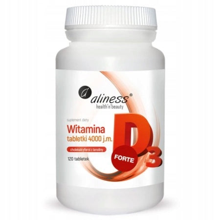 Aliness VITAMIN D3 4000 IU NATURAL from Lanolin 120 tablets Immunity Packaging status original