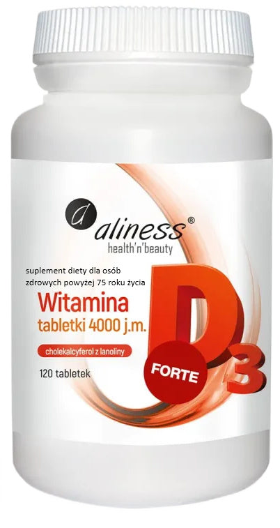 Aliness VITAMIN D3 FORTE Natural Resistance Mineralization of bones 120 tabl.