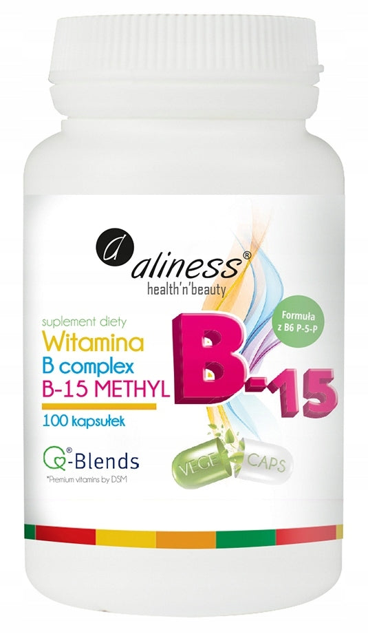 Aliness Vitamin B complex B-15 METHYL HEALTHY SKIN HAIR VEGE 100cap