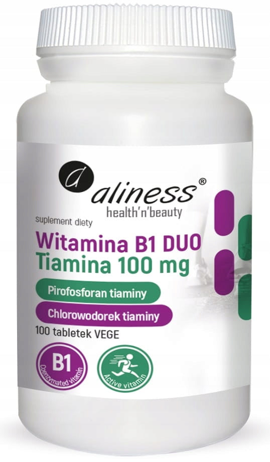 Aliness Vitamin B1 (Thiamin) DUO 100 mg x 100 Vege tabs | 30.04.2028