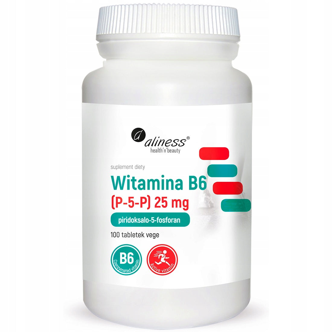 Aliness Vitamin B6 P-5-P 25 mg 100 tablets VEGE Nervous system IMMUNITY