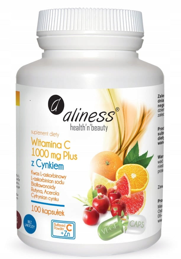 Aliness Vitamin C 1000 mg + Zinc L-Ascorbic Acid 100 capsules IMMUNITY