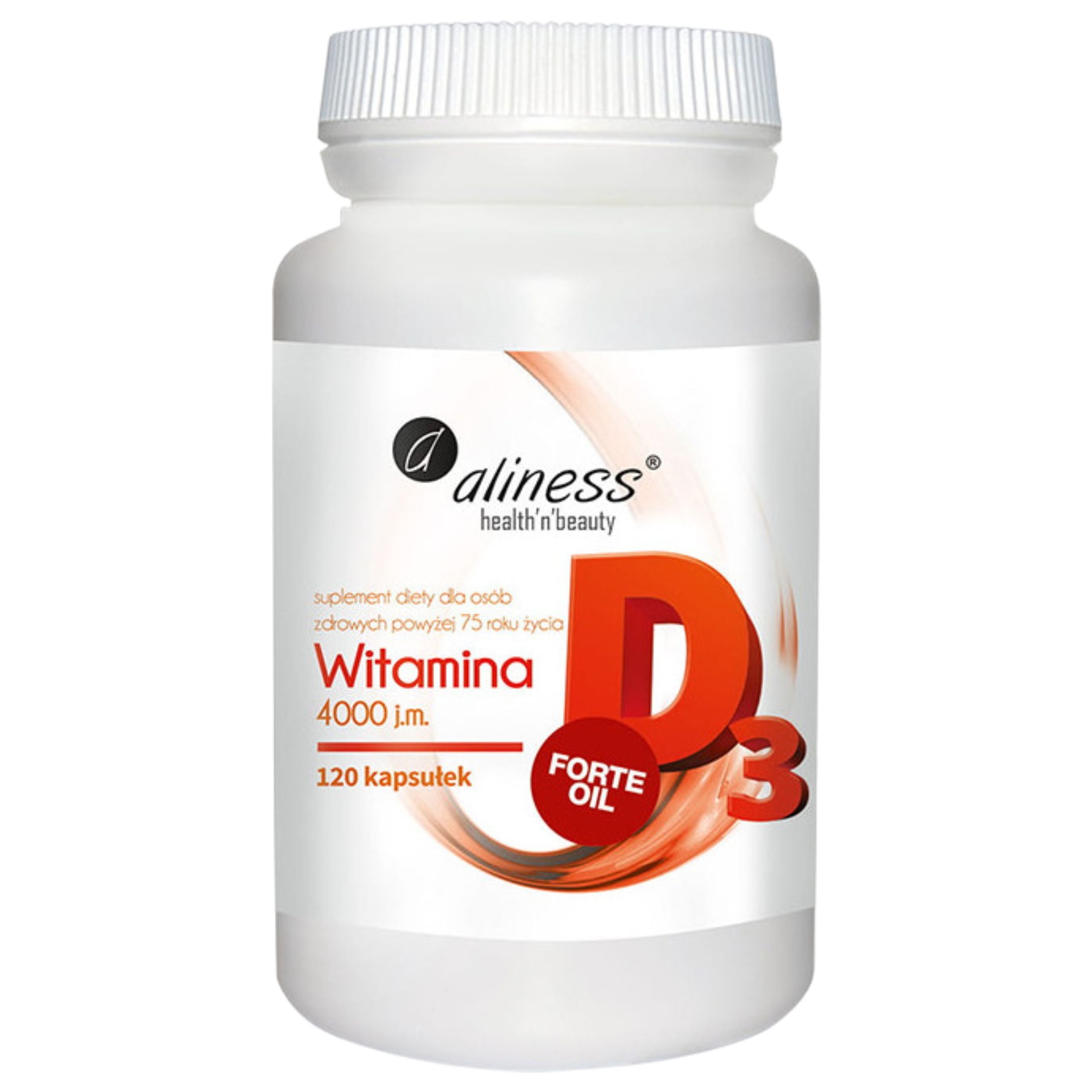 Aliness Vitamin D3 Forte Oil 4000 IU 120 capsules 75+
