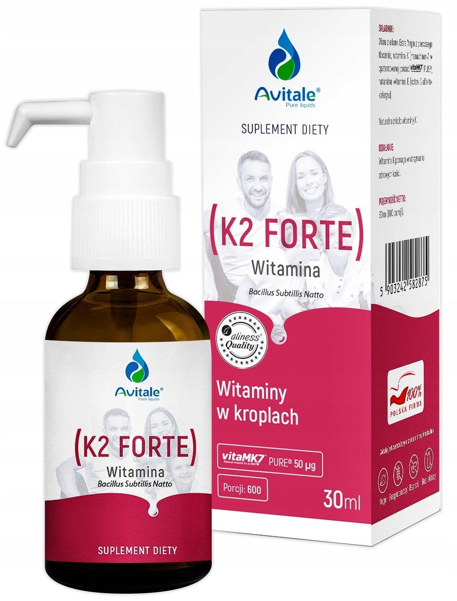 Aliness Vitamin K2 FORTE Vita MK7 50uq BLOOD CLOTTING 30 ml DROPS Expiration date not specified