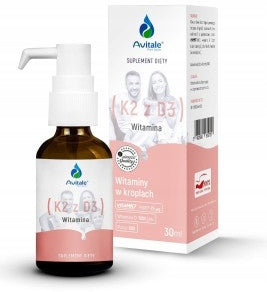Aliness Vitamin K2 Vita MK7 25uq D3 1000IU STRONG BONES 30 ml drops