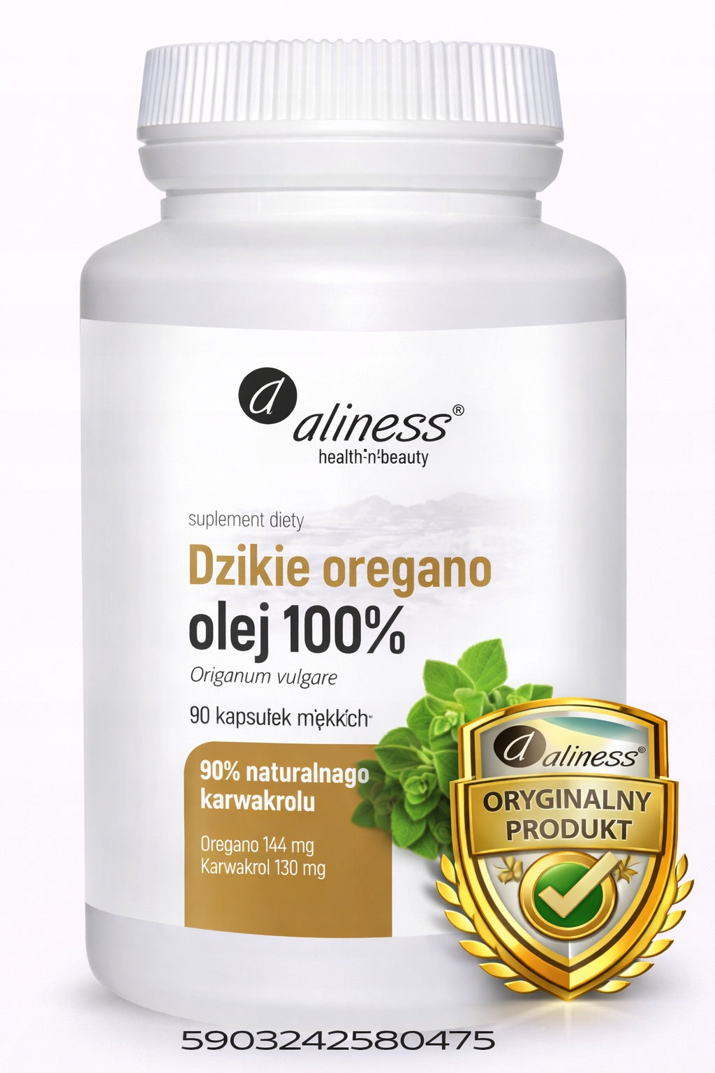 Aliness Wild Oregano Oil 100% 90 capsules Oregano Oil Origanum