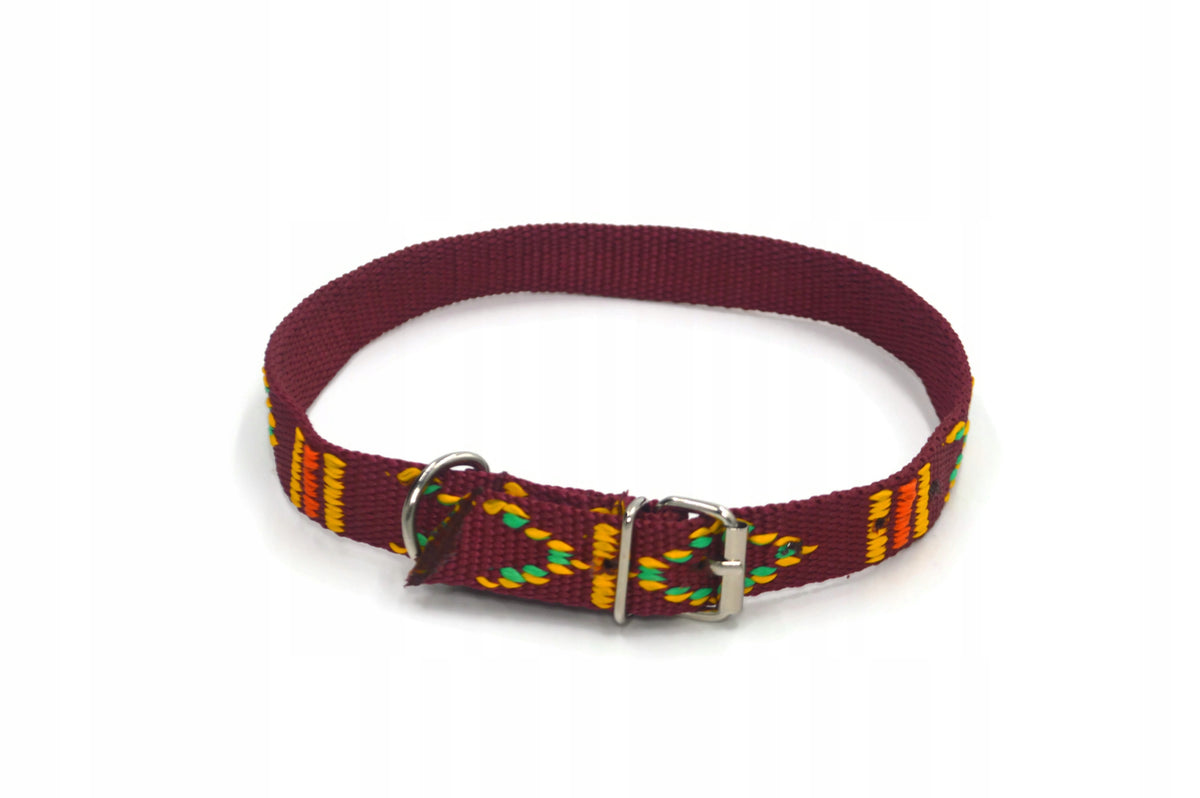 Alizoo Strong Indian Dog Collar, Metal Buckle 20mm/43-51cm