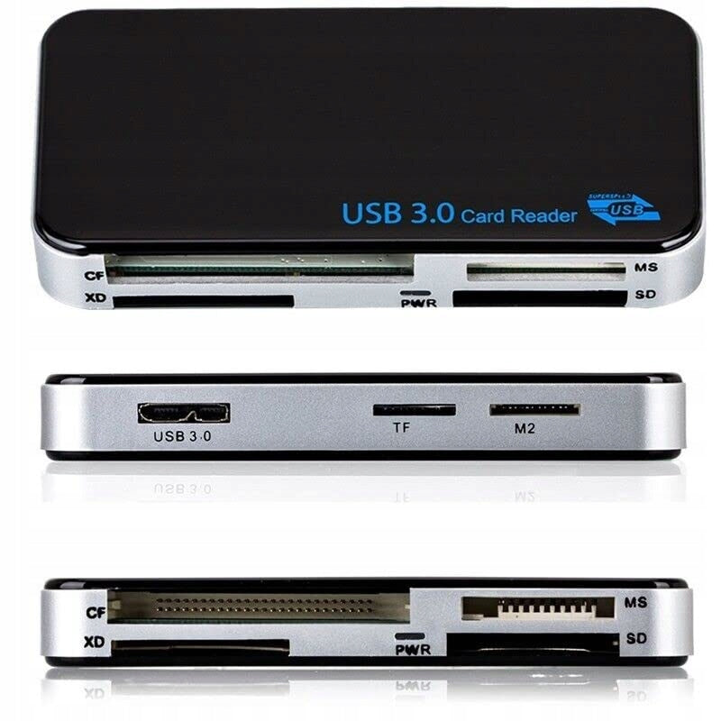 All in One Card Reader: Micro SD MS Duo M2 CF XD to USB3.0