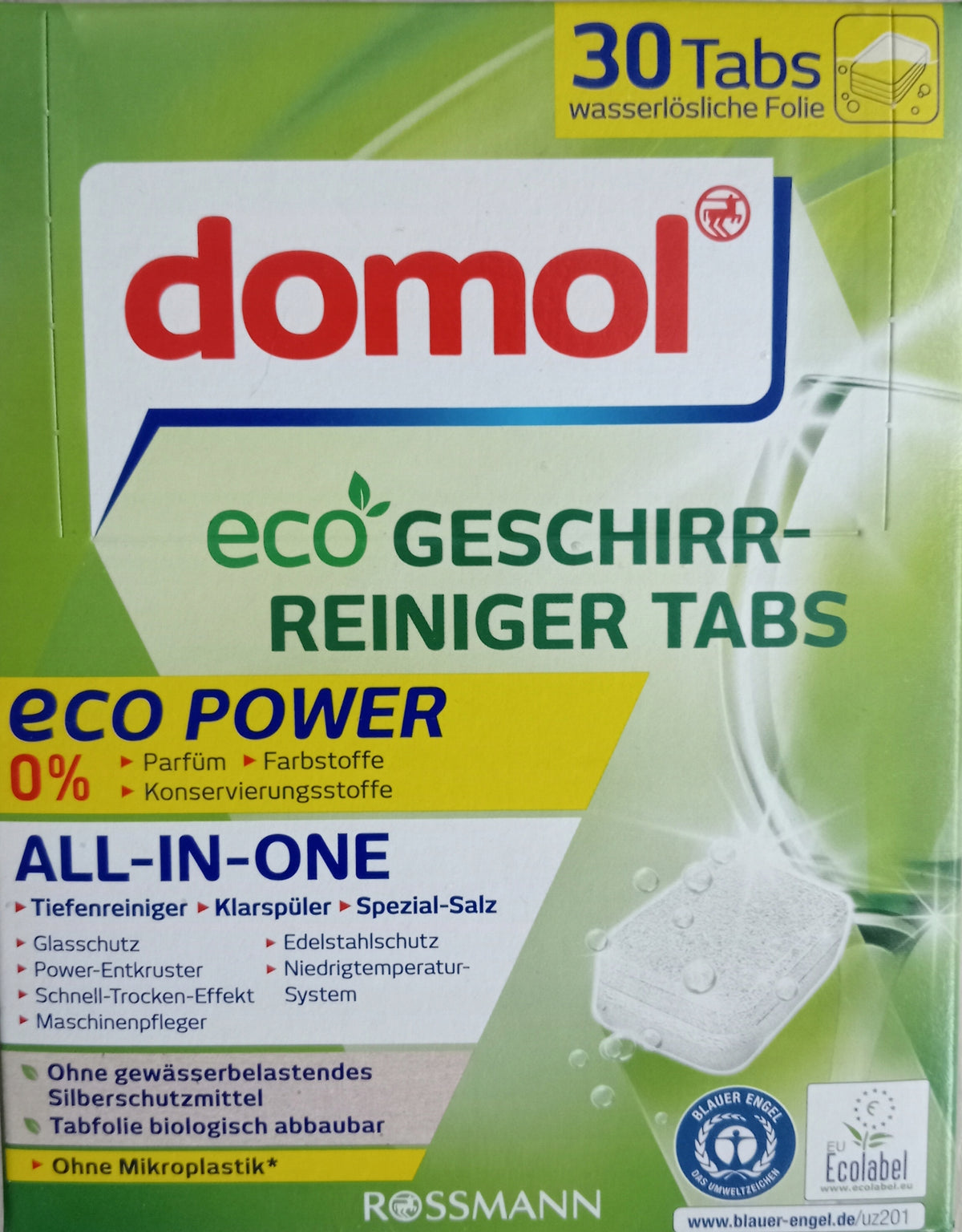 All in one dishwasher tablets Domol 30 pcs. from Germany