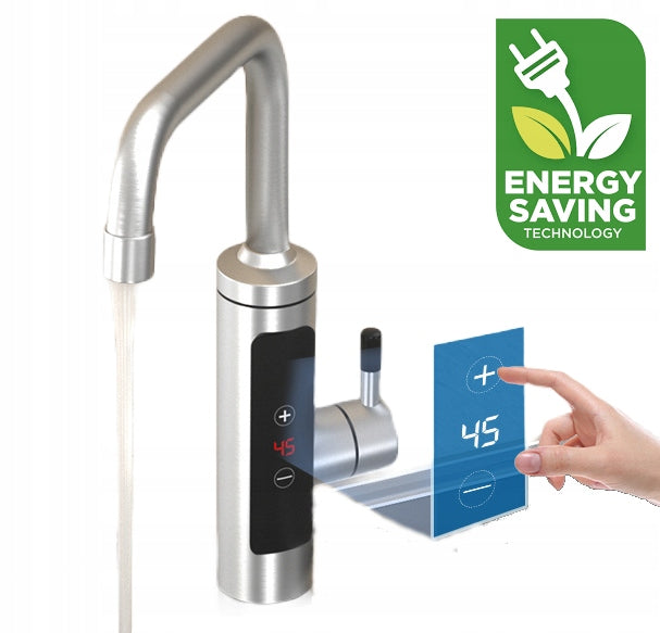 All-metal flow water heater with precise temp control