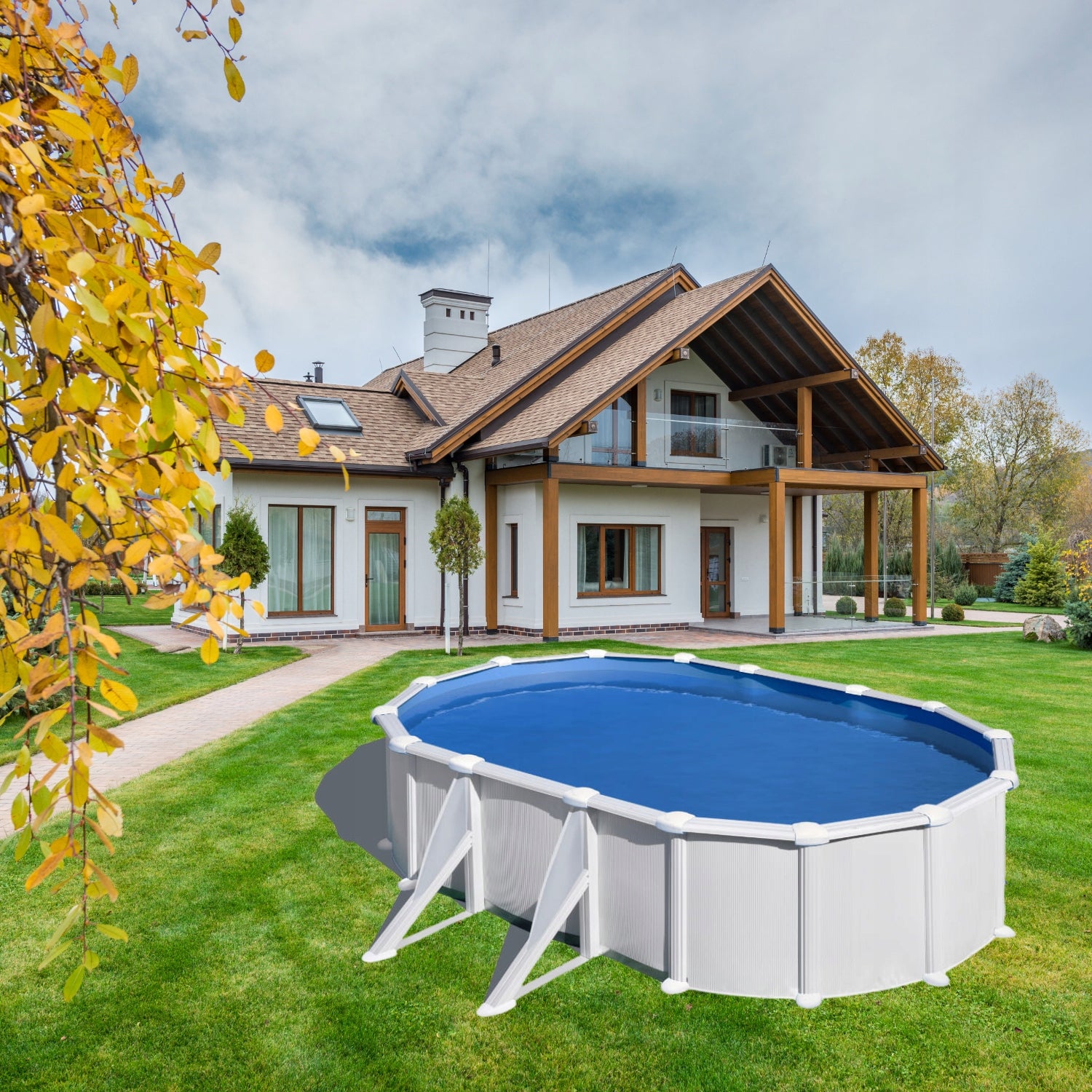 All-season garden pool GRE Atlantis 610x375x132 Packaging status original