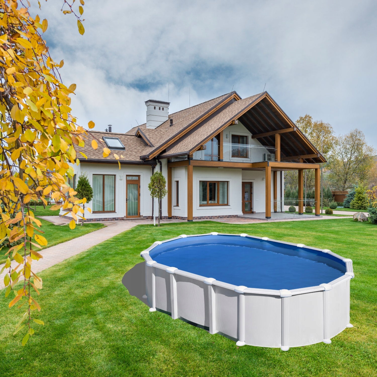 All-season pool for garden GRE Haiti 610x375x132 Packaging status original