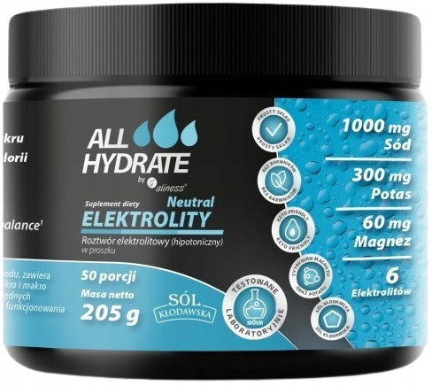 AllHydrate Electrolytes Neutral 205g 50 Servings Hydration Regeneration Potassium