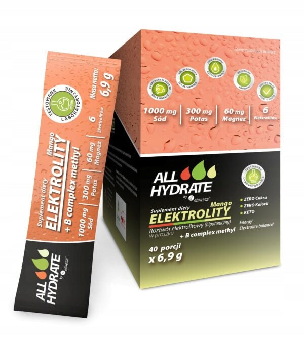 AllHydrate, Electrolytes STICK Mango+ B complex methyl 6,9g, 1 sachet Name other