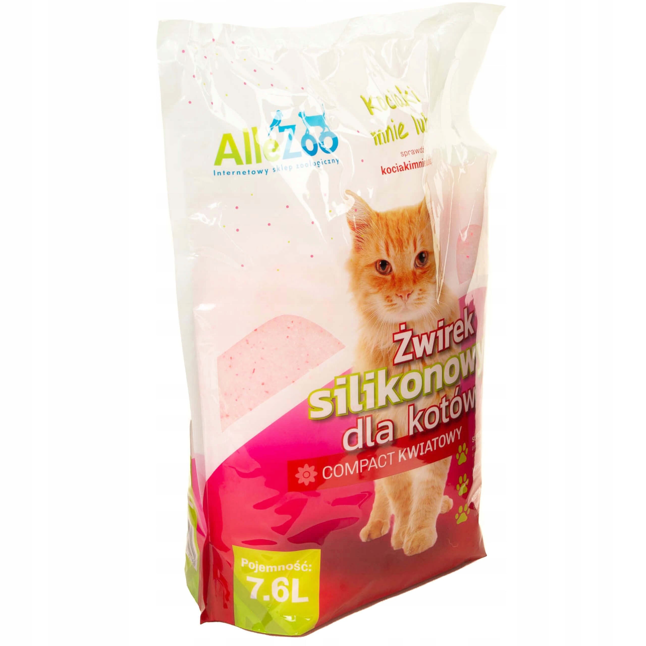 AlleZoo Silicone Cat Litter Compact Fine Floral 2x7,6L Brand AlleZoo