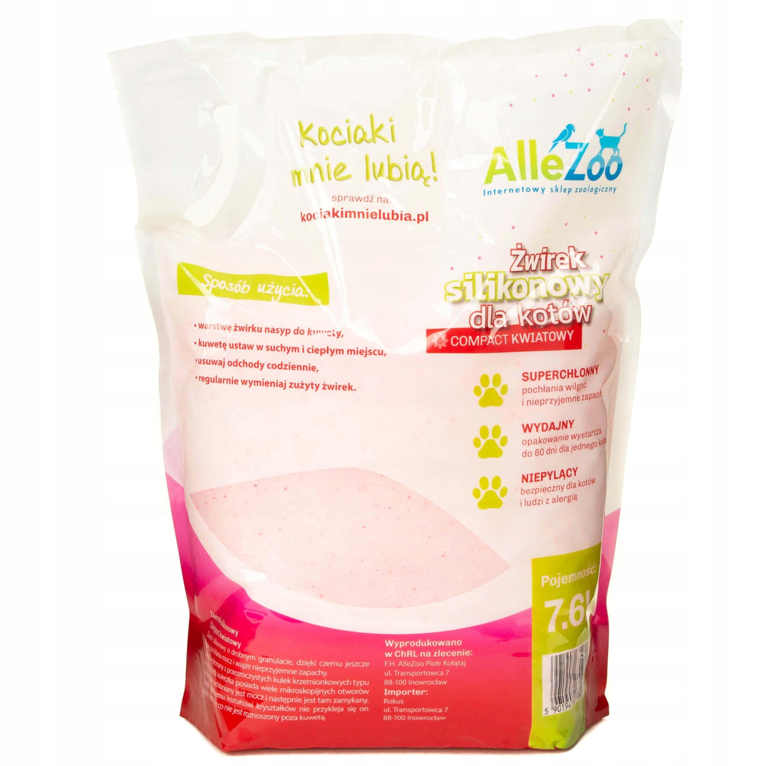AlleZoo Silicone Cat Litter Compact Fine Floral 2x7,6L EAN (GTIN) 5901947631980