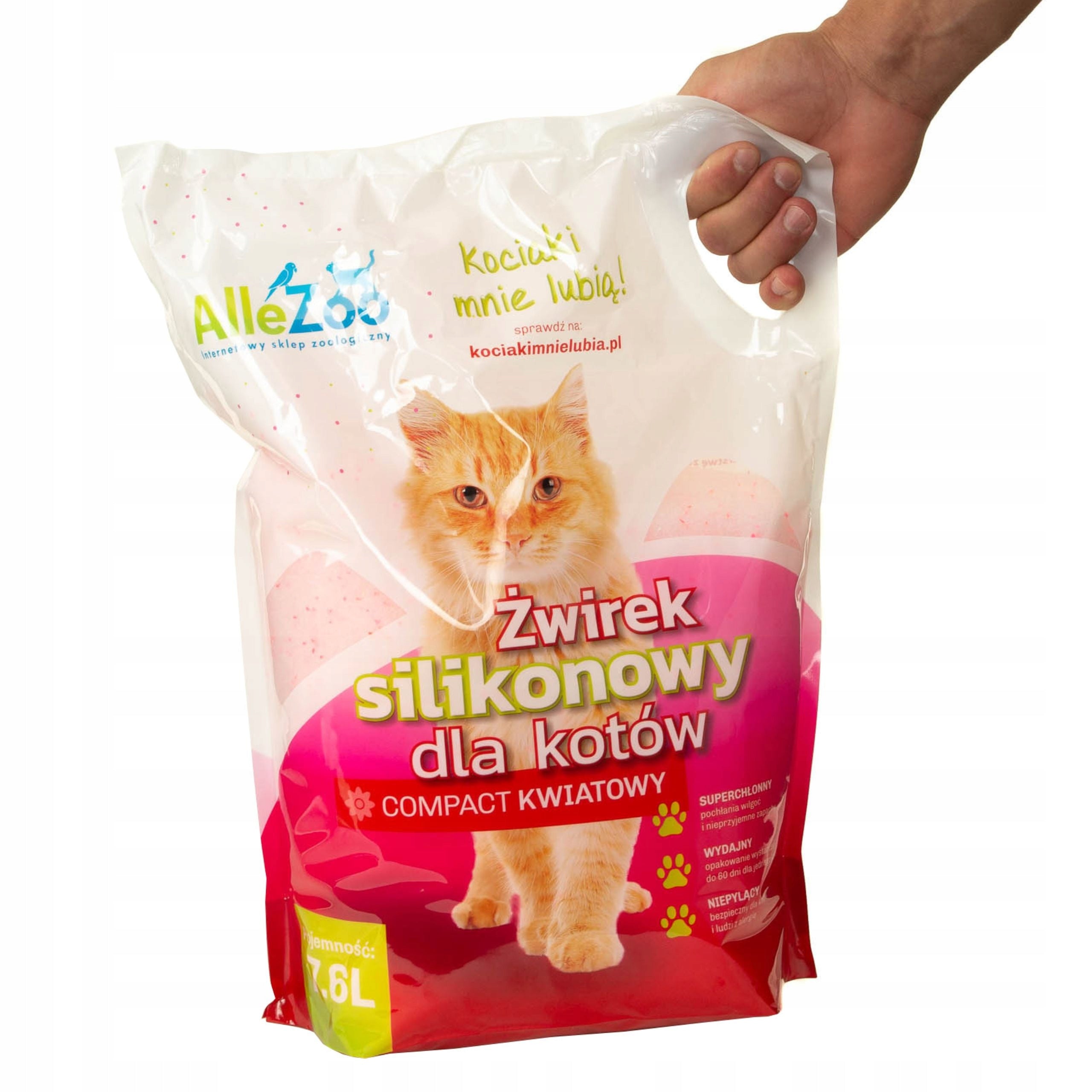 AlleZoo Silicone Cat Litter Compact Fine Floral 2x7,6L Volume 7.6 l