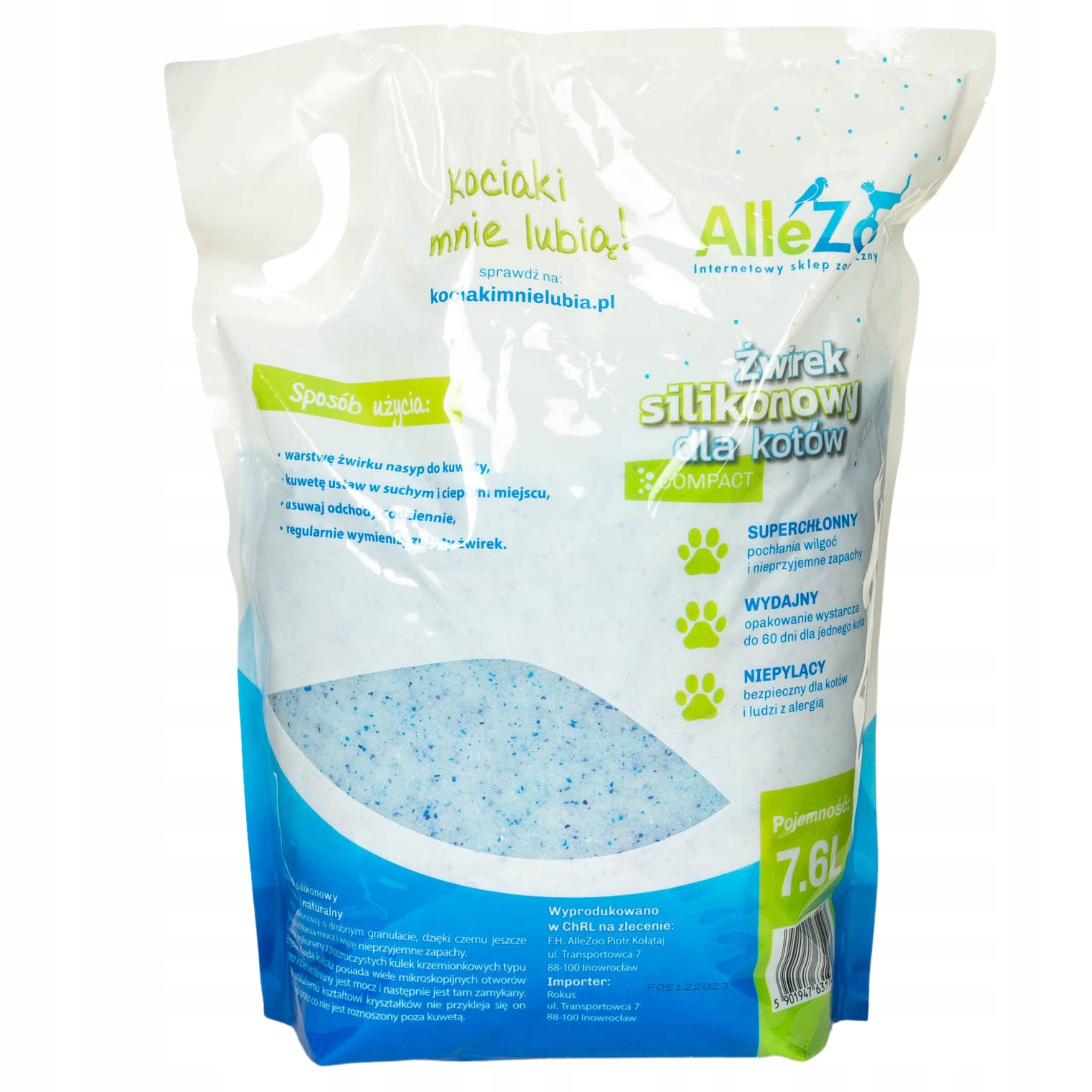 AlleZoo Silicone Cat Litter Compact Fine Natural 7,6l Manufacturer code CH 3199