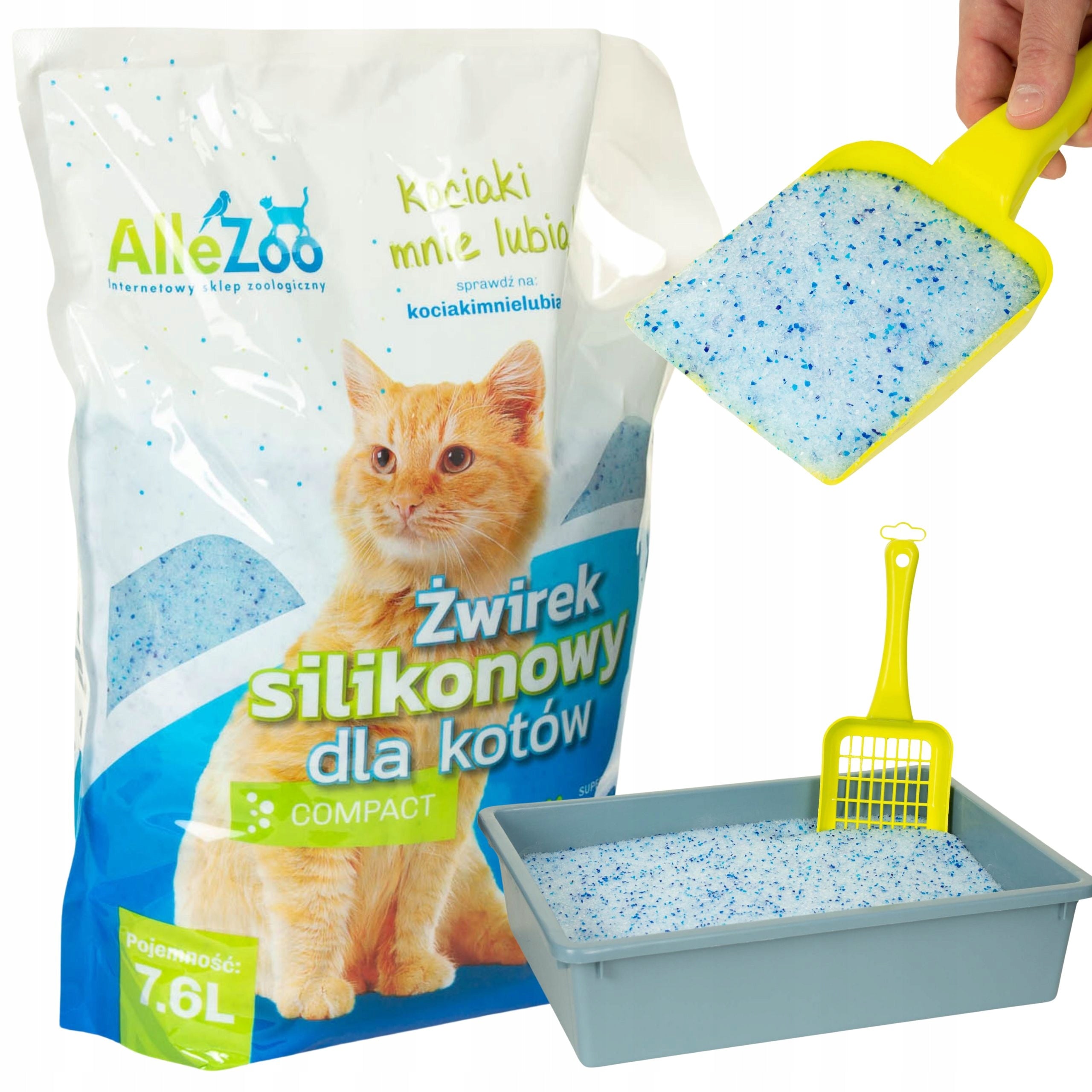 AlleZoo Silicone Cat Litter Compact Fine Natural 7,6l