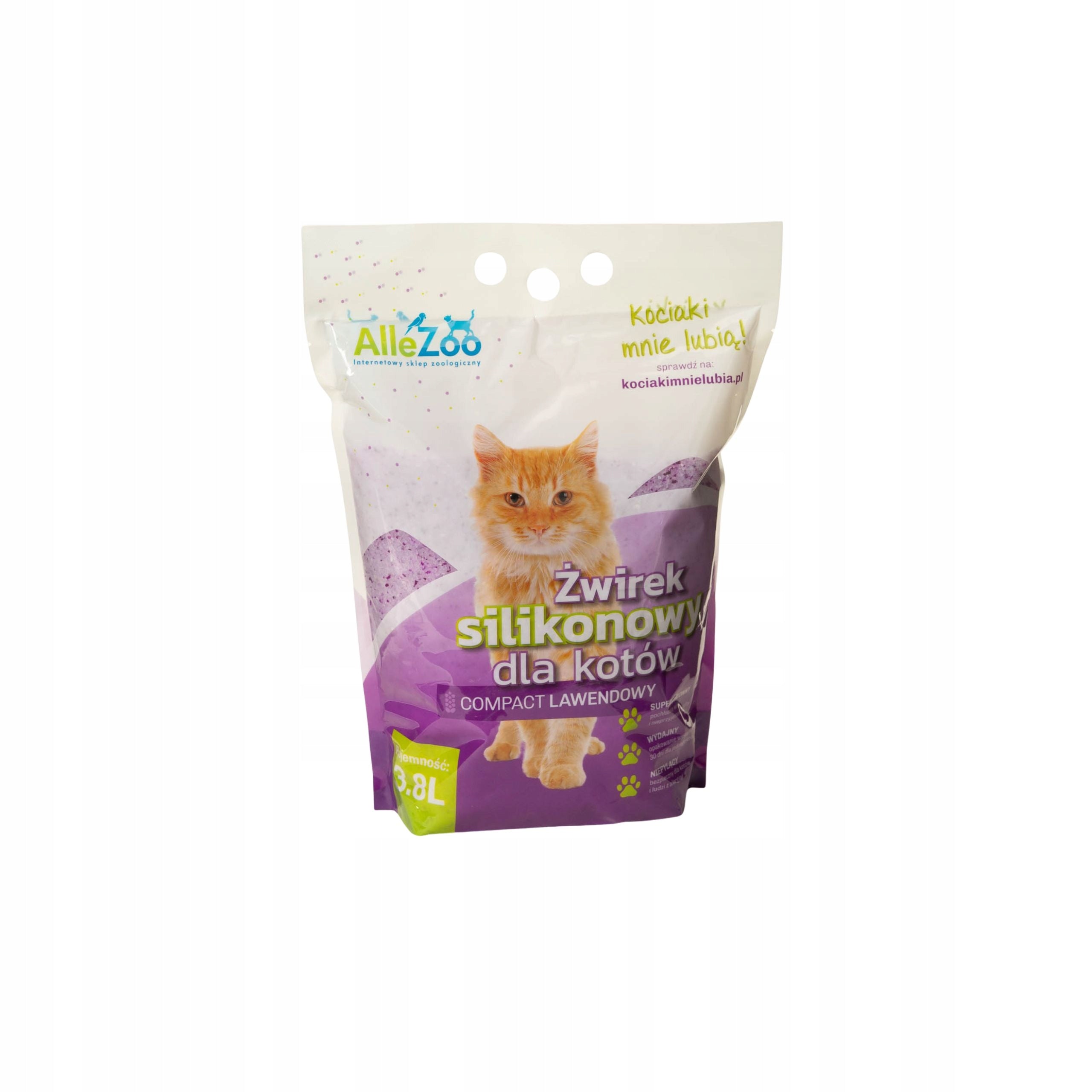 AlleZoo Silicone Cat Litter Fine Dust-Free Compact Lavender 3,8l Manufacturer code CH 3080